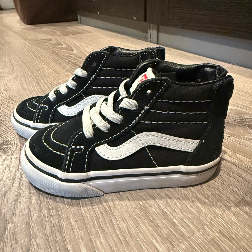 Vans Kids Black and White Sneakers